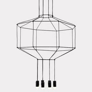 Lampa wisząca Linea 8-punktowa czarna | Step Into Design