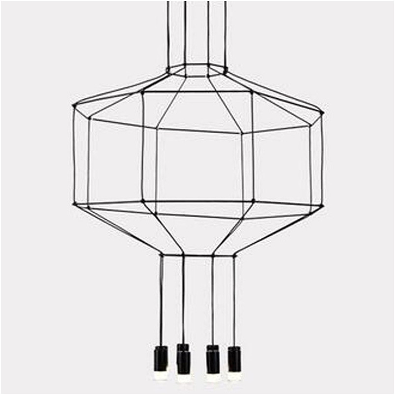 Lampa wisząca Linea 8-punktowa czarna | Step Into Design