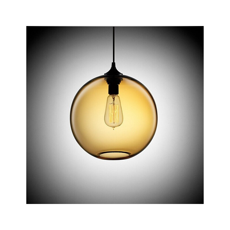 Lampa wisząca Love Bomb - bursztynowa kula | Step In Design