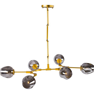 Lampa sufitowa szklana designerska Modern Orchid 6 Złoto-Szara marki Step Into Design