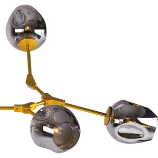 Lampa sufitowa szklana designerska Modern Orchid 6 Złoto-Szara marki Step Into Design