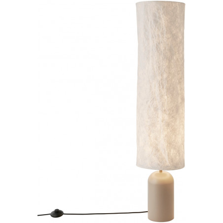 Lampa podłogowa Japandi Talli | Brązowa, papierowy abażur | Design For The Peopl