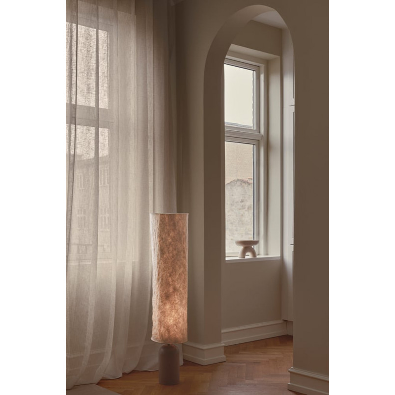 Lampa podłogowa Japandi Talli | Brązowa, papierowy abażur | Design For The Peopl
