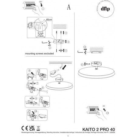 Plafon LED Kaito Pro - Skandynawski Design | Design For The People
