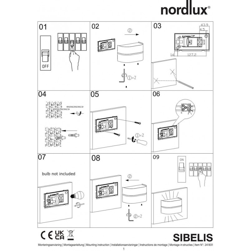 Kinkiet zewnętrzny Nordlux Sibelis - Brązowy metalik | Sklep z Lampami