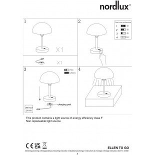 Lampka ogrodowa LED Ellen To-Go Nordlux - ciepłe światło