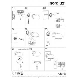 Kinkiet elewacyjny Clarso czarny Nordlux | Oświetlenie zewnętrzne