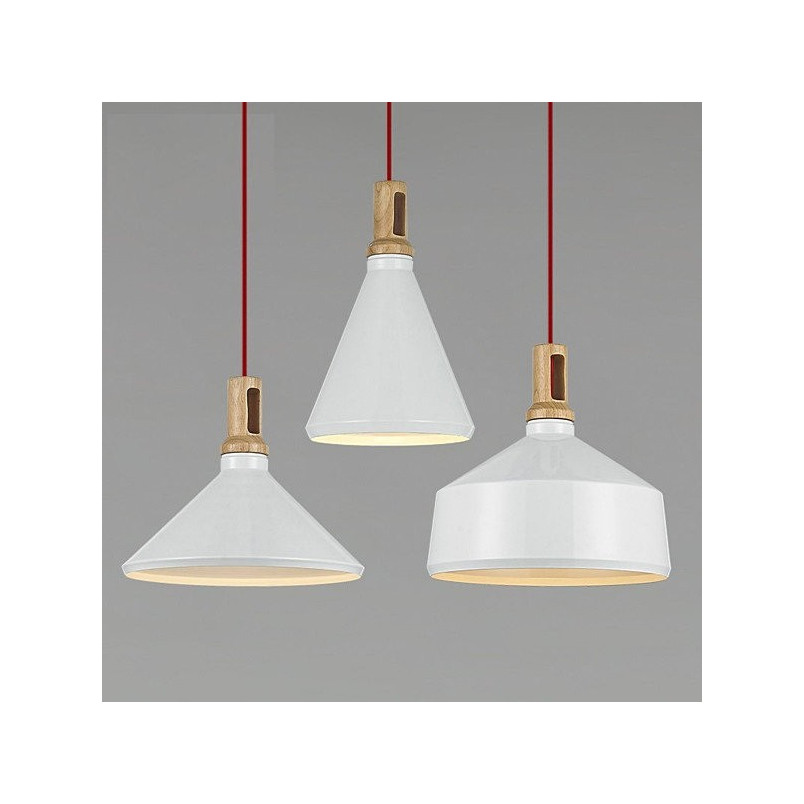 Lampa wisząca Nordic Woody | Biała, Skandynawska | Step