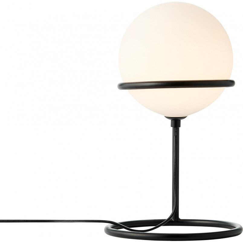 Lampa stołowa Wilson Nordlux - szklana kula, czarno-biała