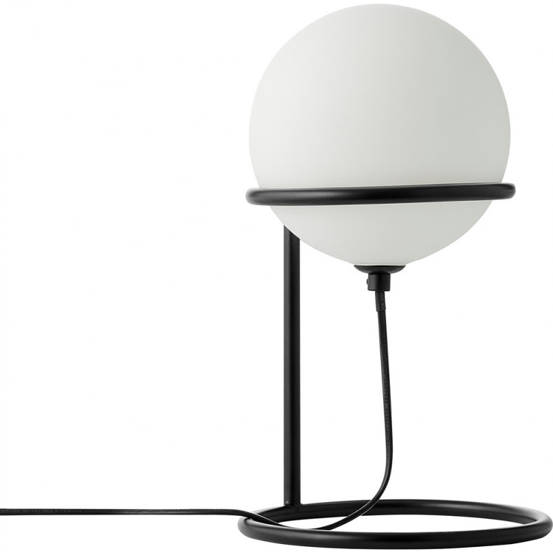 Lampa stołowa Wilson Nordlux - szklana kula, czarno-biała