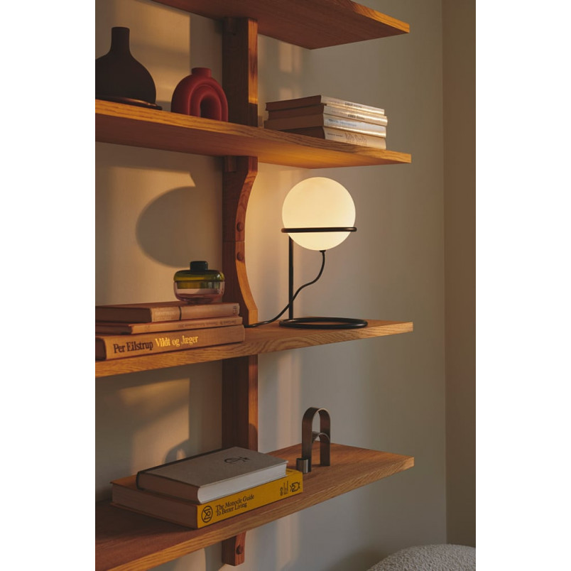 Lampa stołowa Wilson Nordlux - szklana kula, czarno-biała
