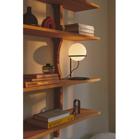 Lampa stołowa Wilson Nordlux - szklana kula, czarno-biała