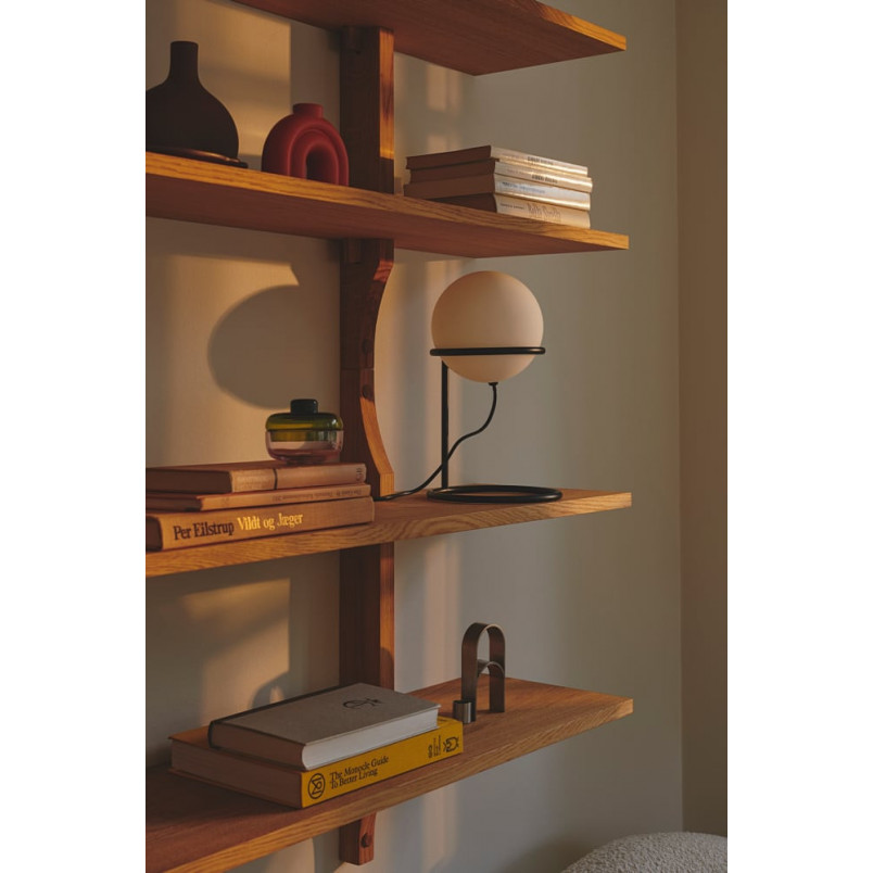 Lampa stołowa Wilson Nordlux - szklana kula, czarno-biała