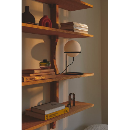 Lampa stołowa Wilson Nordlux - szklana kula, czarno-biała