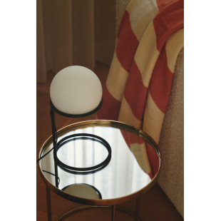 Lampa stołowa Wilson Nordlux - szklana kula, czarno-biała