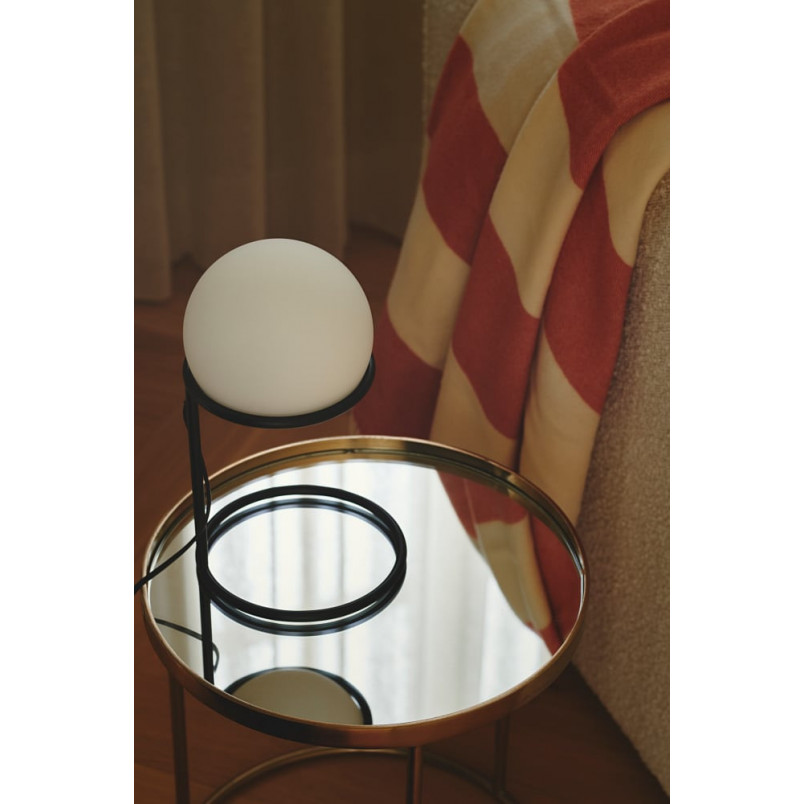 Lampa stołowa Wilson Nordlux - szklana kula, czarno-biała