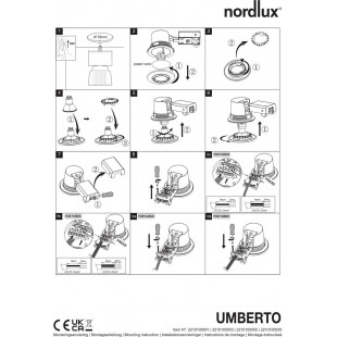 Downlight łazienkowy Nordlux Umberto | Mosiądz, IP44