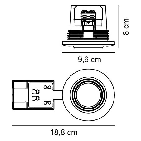 Downlight łazienkowy Nordlux Umberto | Mosiądz, IP44