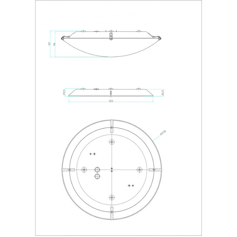 Plafon szklany biały Nordlux Standard 38cm - Sklep z Lampami