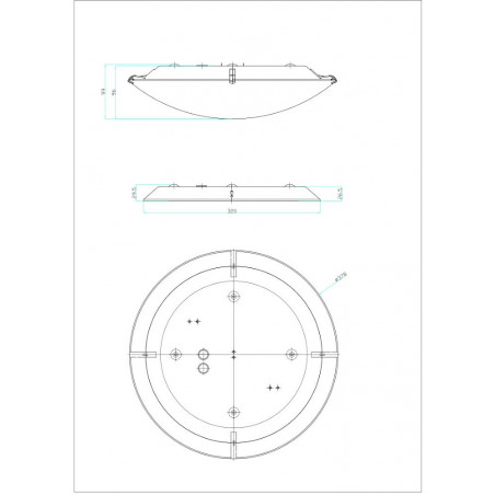 Plafon szklany biały Nordlux Standard 38cm - Sklep z Lampami