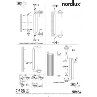 Kinkiet do łazienki Nimal Double czarny | Nordlux - Oświetlenie