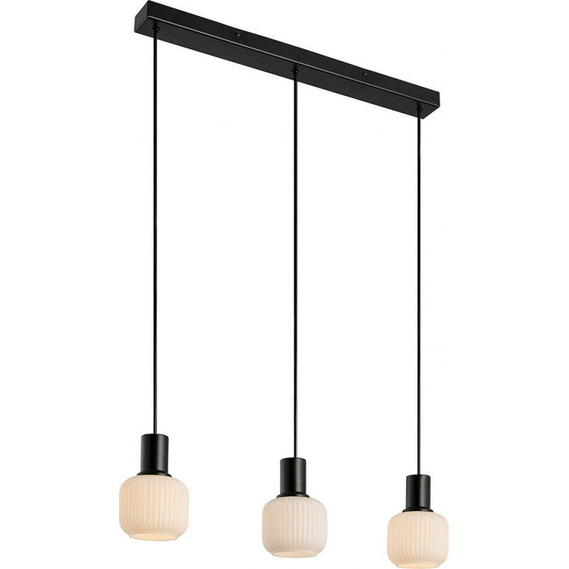 Lampa wisząca Nordlux Milford Mini - szkło białe/czarne | Sklep z lampami