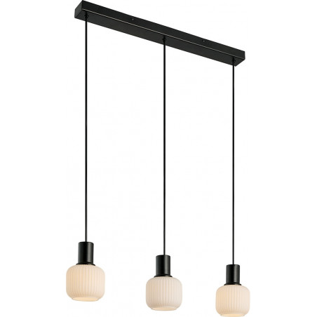 Lampa wisząca Nordlux Milford Mini - szkło białe/czarne | Sklep z lampami