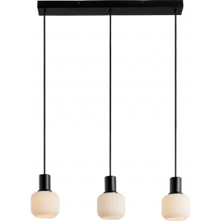 Lampa wisząca Nordlux Milford Mini - szkło białe/czarne | Sklep z lampami