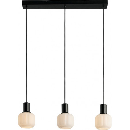 Lampa wisząca Nordlux Milford Mini - szkło białe/czarne | Sklep z lampami