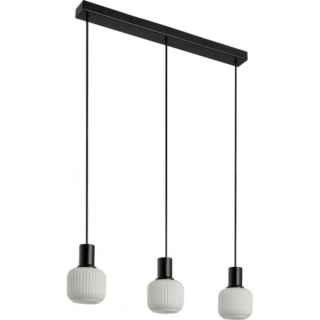 Lampa wisząca Nordlux Milford Mini - szkło białe/czarne | Sklep z lampami