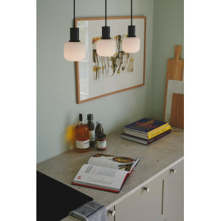 Lampa wisząca Nordlux Milford Mini - szkło białe/czarne | Sklep z lampami
