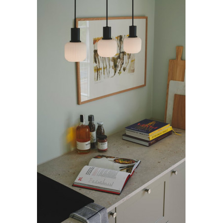 Lampa wisząca Nordlux Milford Mini - szkło białe/czarne | Sklep z lampami