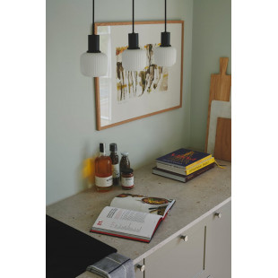 Lampa wisząca Nordlux Milford Mini - szkło białe/czarne | Sklep z lampami