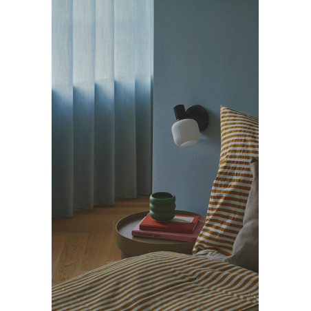 Kinkiet szklany Nordlux Milford Mini | Biały/Czarny - Retro Design