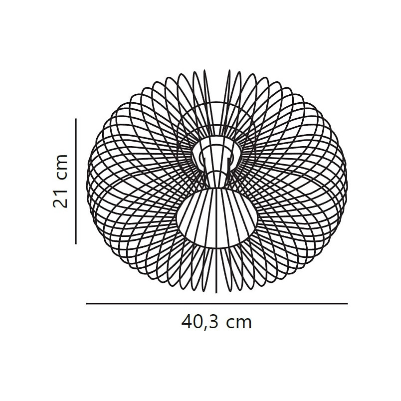 Plafon Beroni 40cm czarny - Nordlux | Loftowa elegancja