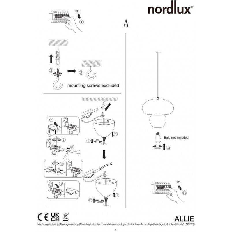 Lampa wisząca rattanowa Allie | Nordlux - Stylowe oświetlenie