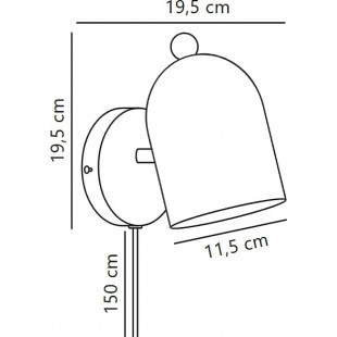 Kinkiet Nordlux Gaston zielony | Lampka nocna dla dziecka