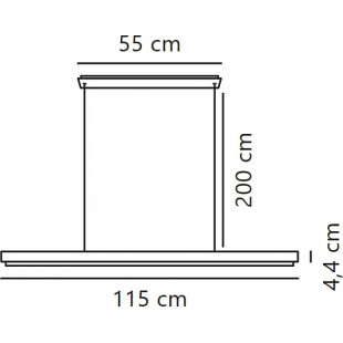 Lampa wisząca drewniana Ilgas Nordlux | 115cm, LED 3000K