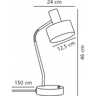 Lampa biurkowa czarna Nordlux Matis | Regulowany klosz