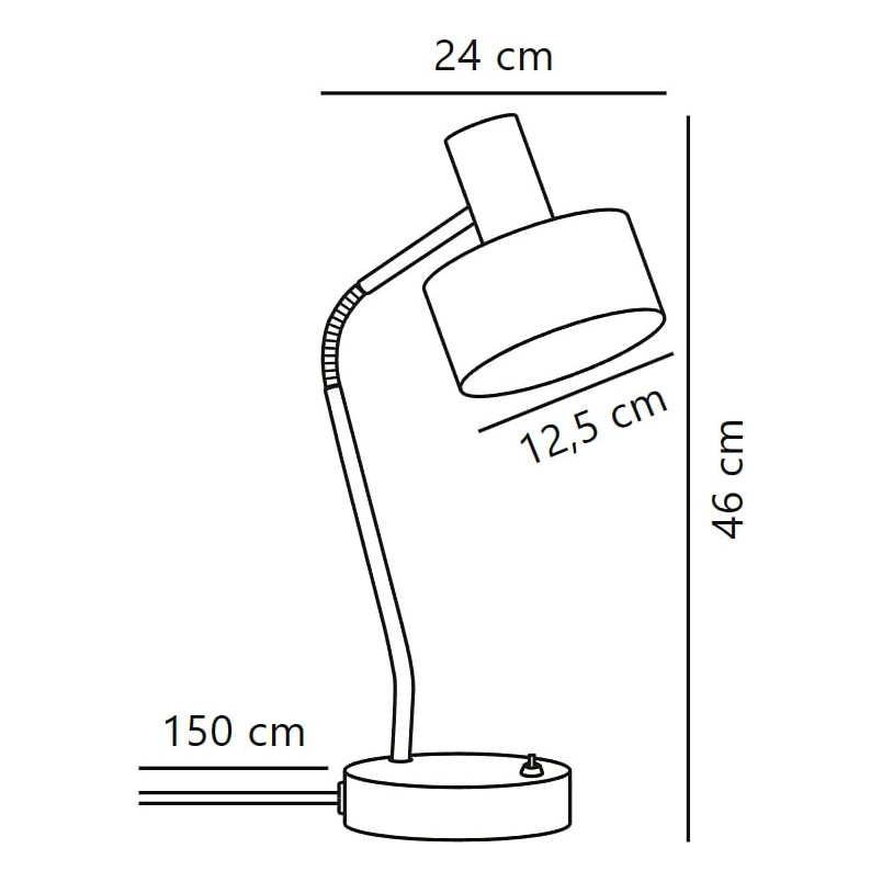 Lampa biurkowa czarna Nordlux Matis | Regulowany klosz