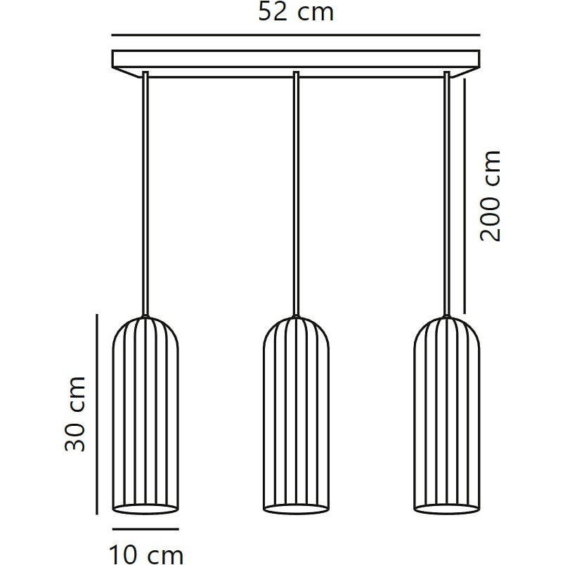 Lampa Wisząca Miella Nordlux | 3 Klosze Szklane, Biała