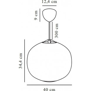 Lampa wisząca Navone - szklana kula 40cm | Design For The People