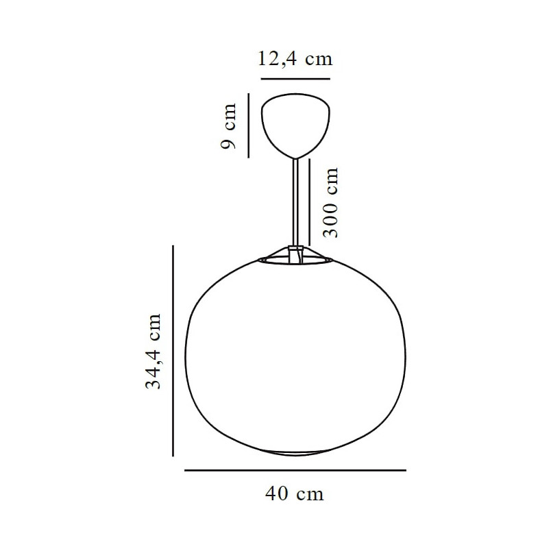 Lampa wisząca Navone - szklana kula 40cm | Design For The People