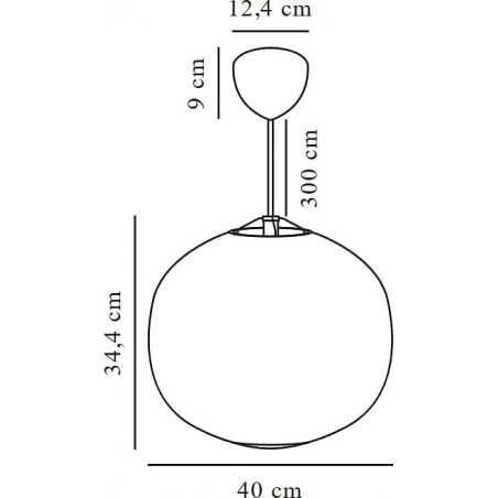 Lampa wisząca Navone - szklana kula 40cm | Design For The People
