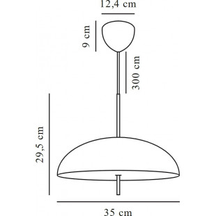 Lampa Wisząca Skandynawska Versale | Brązowa, Metal | Design For The People