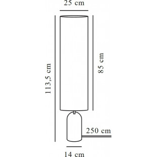 Lampa podłogowa Japandi Talli | Brązowa, papierowy abażur | Design For The Peopl