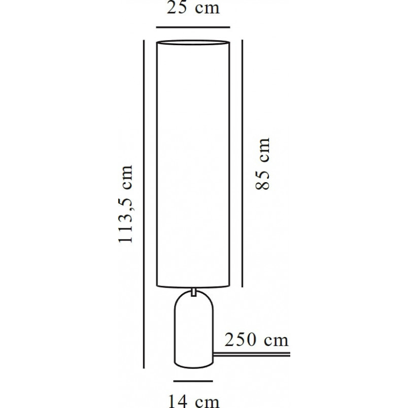 Lampa podłogowa Japandi Talli | Brązowa, papierowy abażur | Design For The Peopl