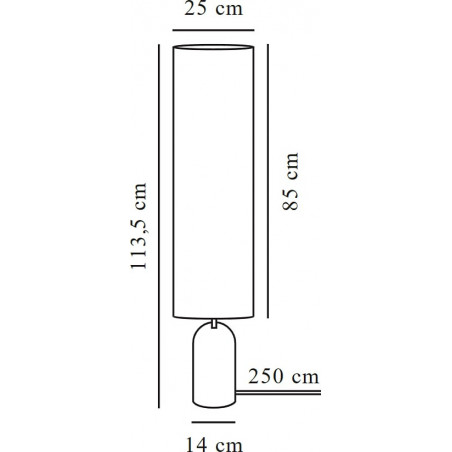 Lampa podłogowa Japandi Talli | Brązowa, papierowy abażur | Design For The Peopl