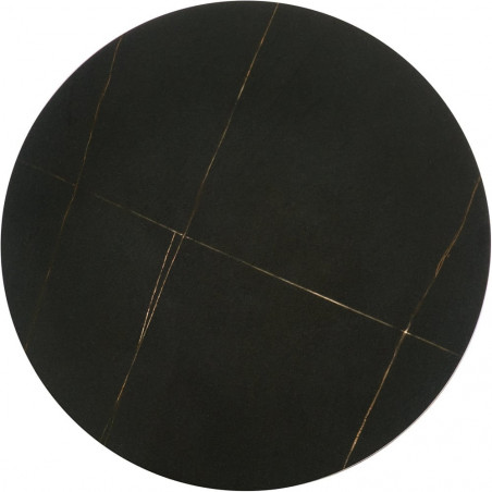 Stolik boczny Verde Halmar | Czarny marmur, 40cm | Sklep mebli