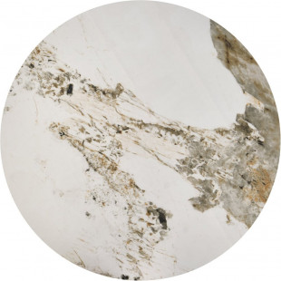 Stolik okrągły Venus Halmar | Biały marmur, złota podstawa - 80cm